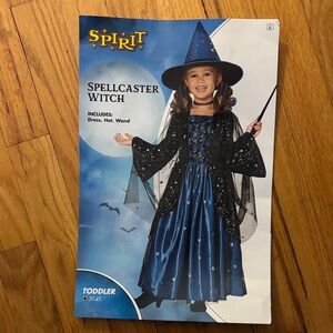 Spirit Spellcaster Witch Costume for Kids - Blue and Black